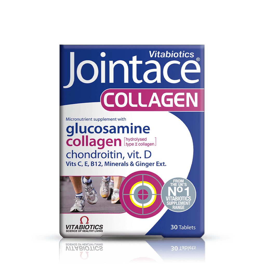 JointaceCollagen__Front__CTJON030T12WL11E_2543a075-d387-446e-87c1-9cd1b26270af.png قرص کاهش خشکی و ساییدگی مفاصل جوینتیس کلاژن ویتابیوتیکس 30 عددی - تصویر 1