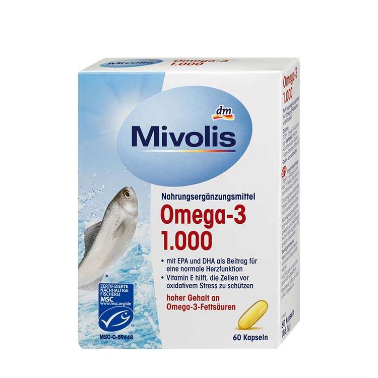 Mivolis-Omega-3-Capsule-1-1.jpg سافت ژل امگا ۳ـ۱۰۰۰ میولیس 60 عددی - تصویر 1