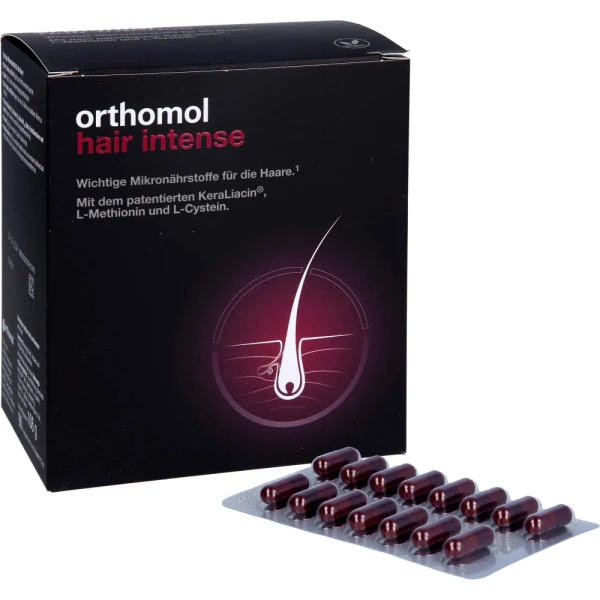 orthomol-hair180.webp کپسول ضدریزش و سفیدی مو اورتومول هیراینتنس 180عددی - تصویر 1